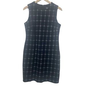 Premise Plaid Dress Size 10 Black Sheath Scuba Tank Dress